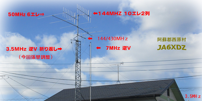 JA6XDZ アンテナ工事